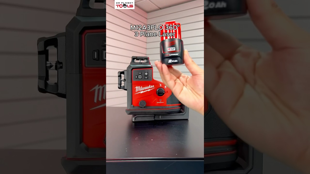 NEW M12 Auto Alignment 3 Plane Laser with receiver #milwaukeetools #ukplanettools