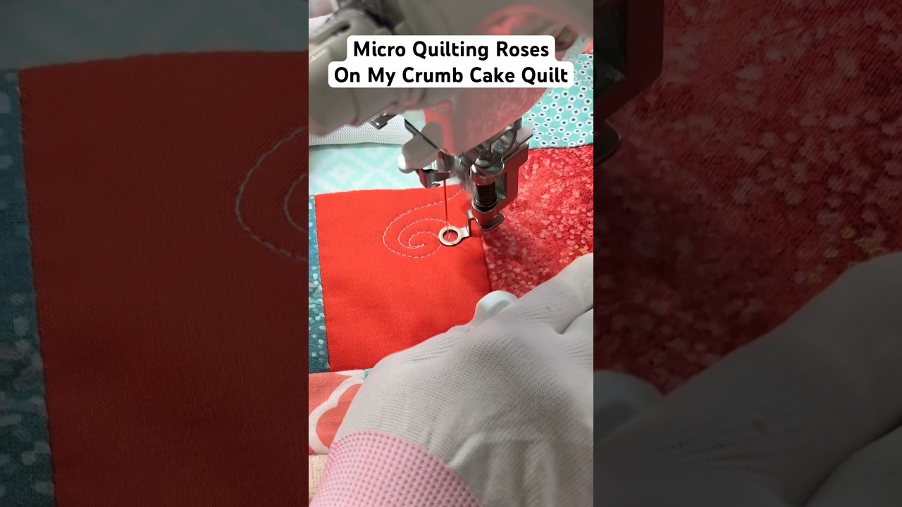 🌹Micro Quilting Roses🌹With A Regular Sewing Machine✅ #quilting #thesewingchannel