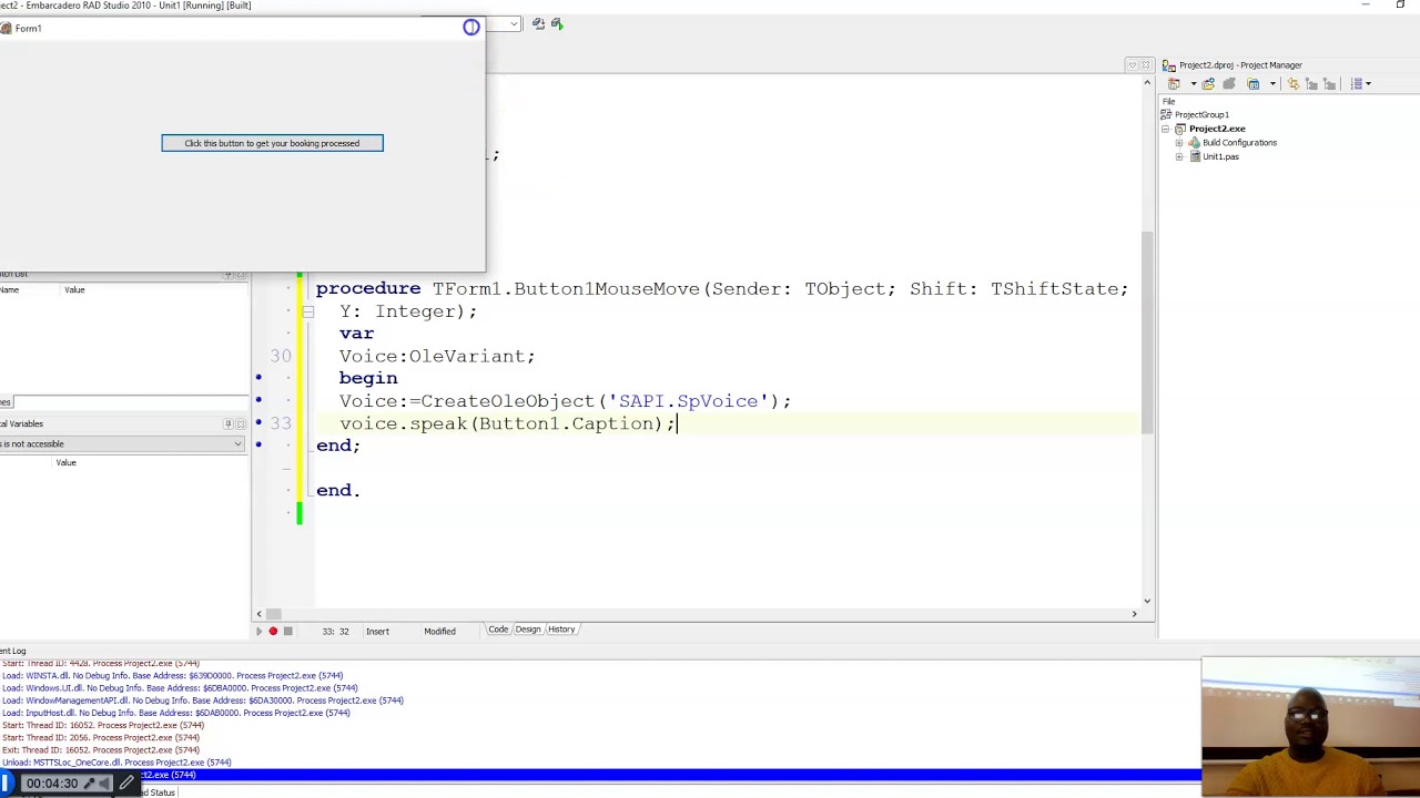 Code to convert Text to Speech in delphi