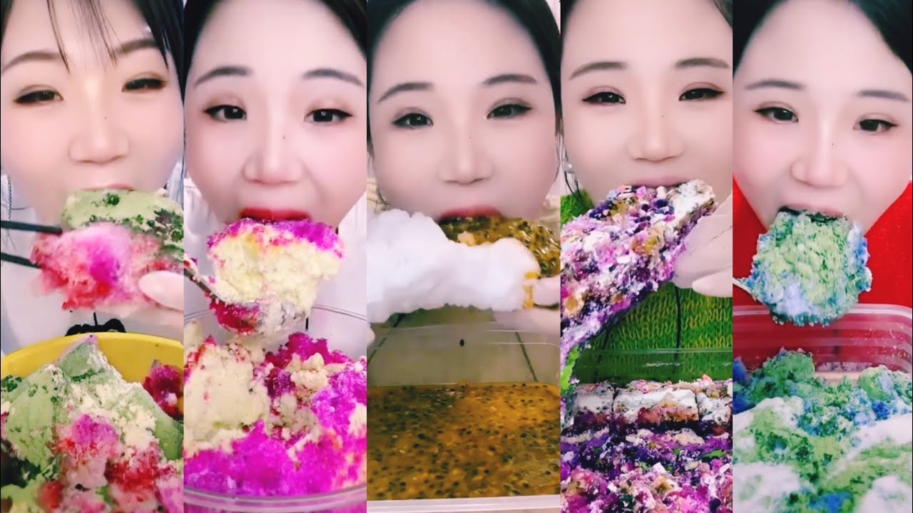 ASMR ice eating | Only YY eating mix ice | ASMR mix shaved ice eating  | Ice Lover