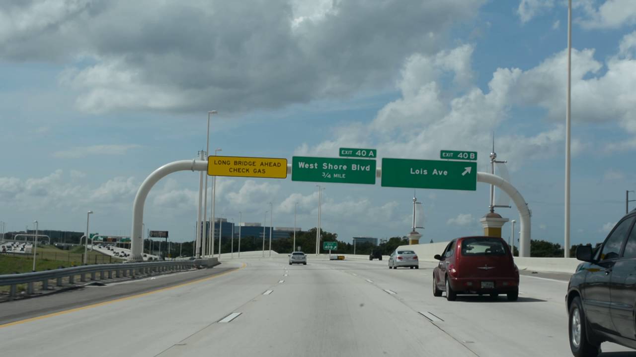 Interstate 275 south through Tampa, Florida