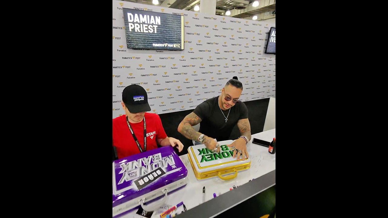 Damian Priest Signing My Money In The Bank Case #damianpriest #wwe #fanaticsfest #wrestling #wweraw