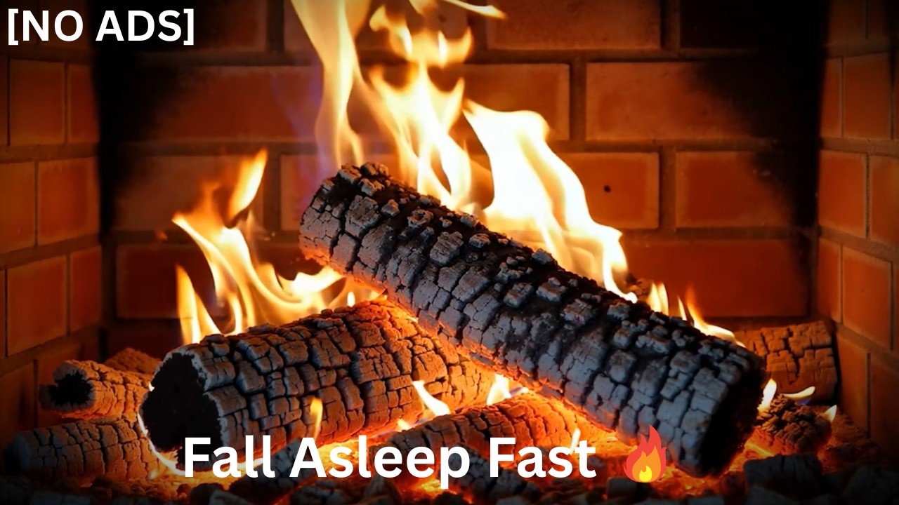 Fall Asleep Fast | 3 Hours Deep Sleep Fireplace Ambiance 🔥