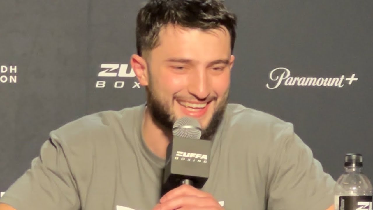 Умар Джамбеков после своего впечатляющего нокаута Ахмеда Эльбиали: «Идеальный удар» | Пресс-конфе...