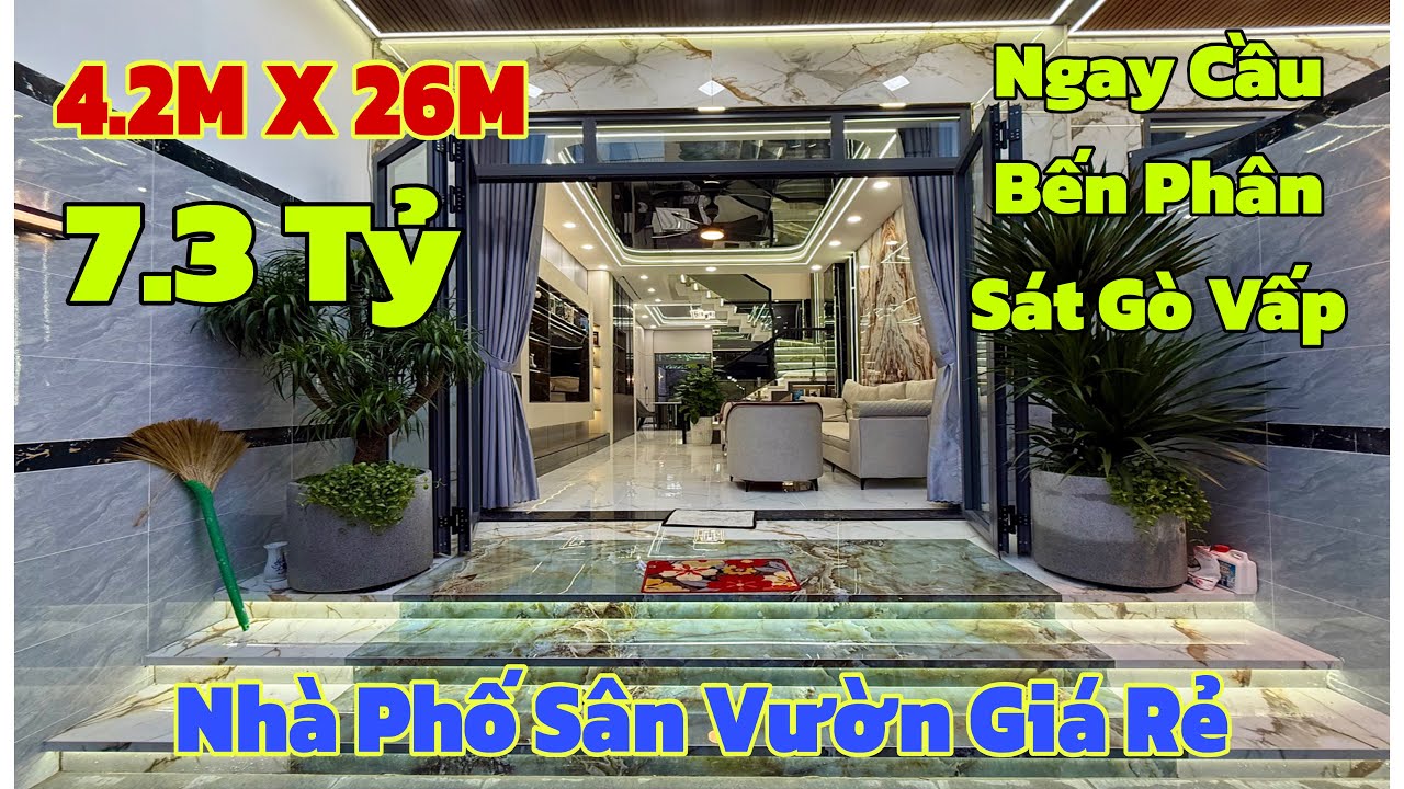 Thơm ngon bổ rẻ là đây ! Chỉ 7.3 tỷ có ngay nhà phố Sân Vườn DT Khủng 4.2x26M tại Tô Ngọc Vân Q12