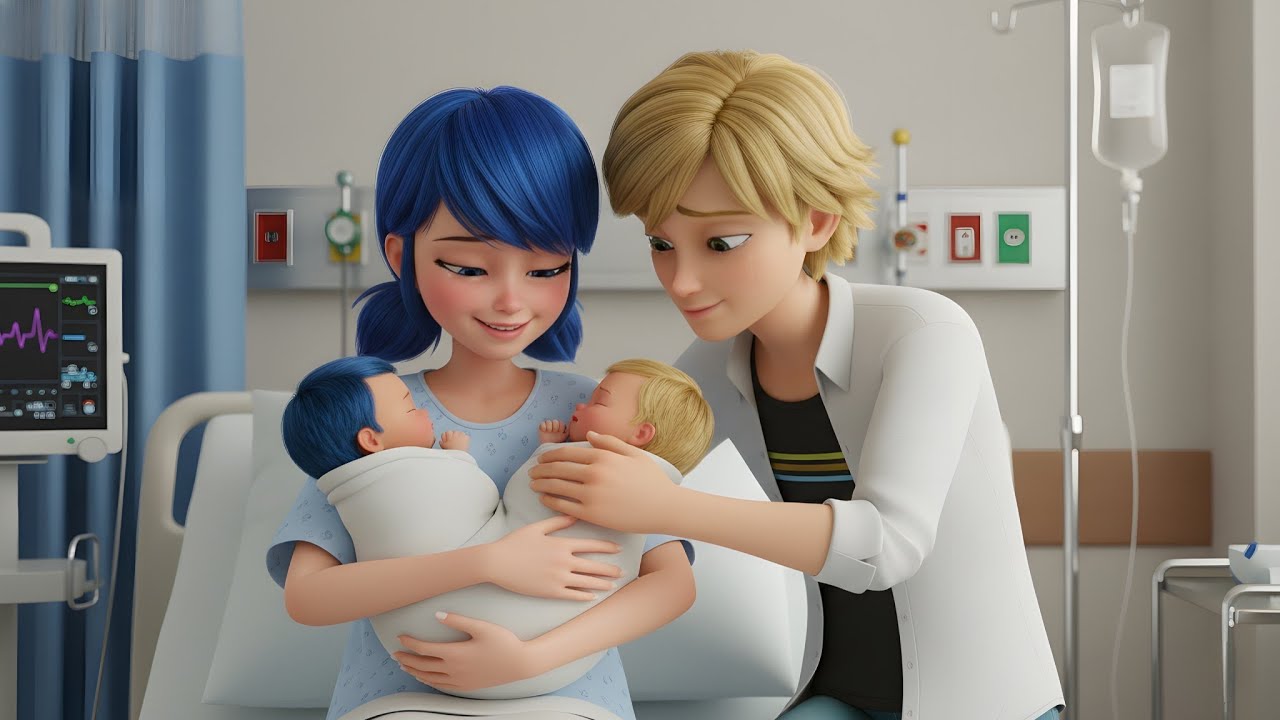 Adrien finally sees his twins baby 🥹🍼, Marinette trouble with accident 😢. @AnimaxHunters @sketnova22