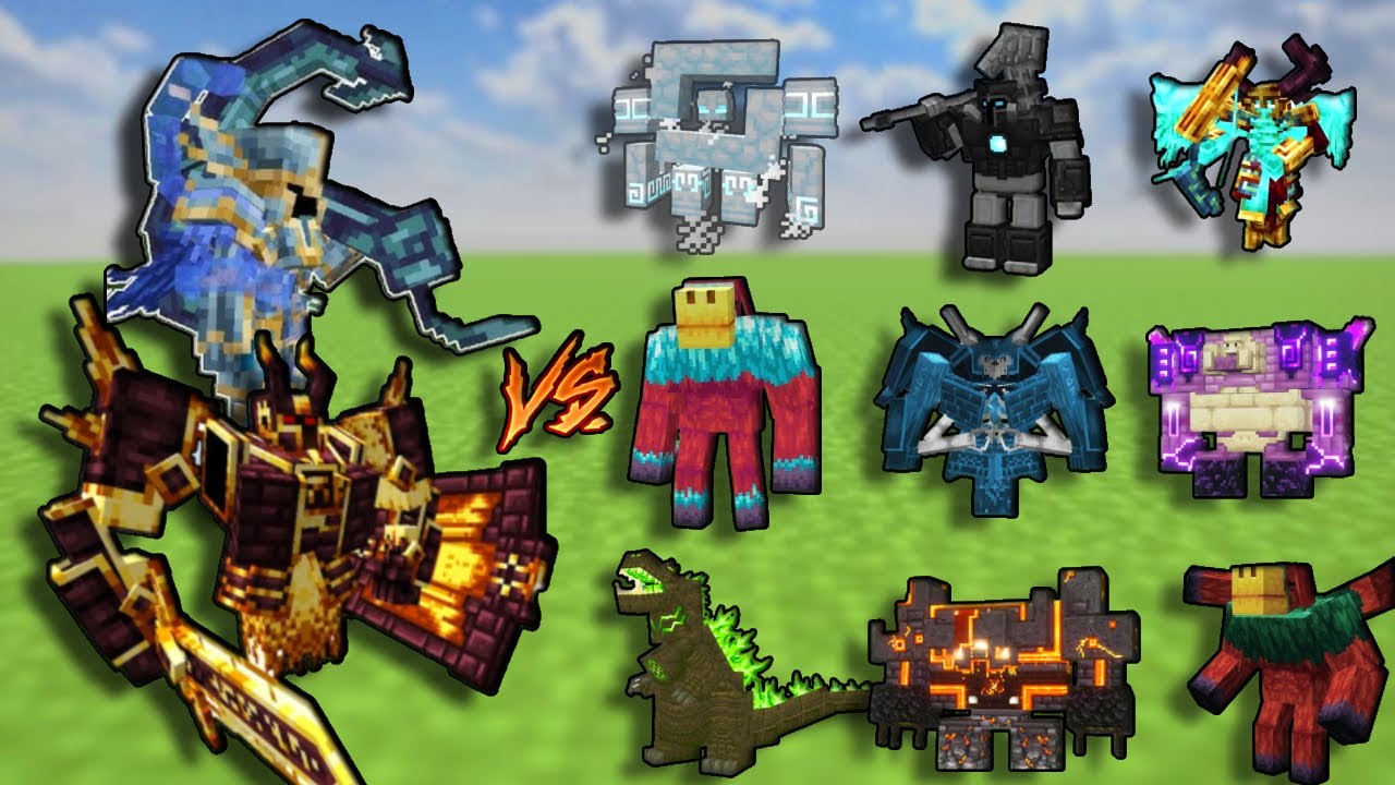 Ignis & Scylla Vs 9 STRONGEST Bosses | Minecraft Mobbatle