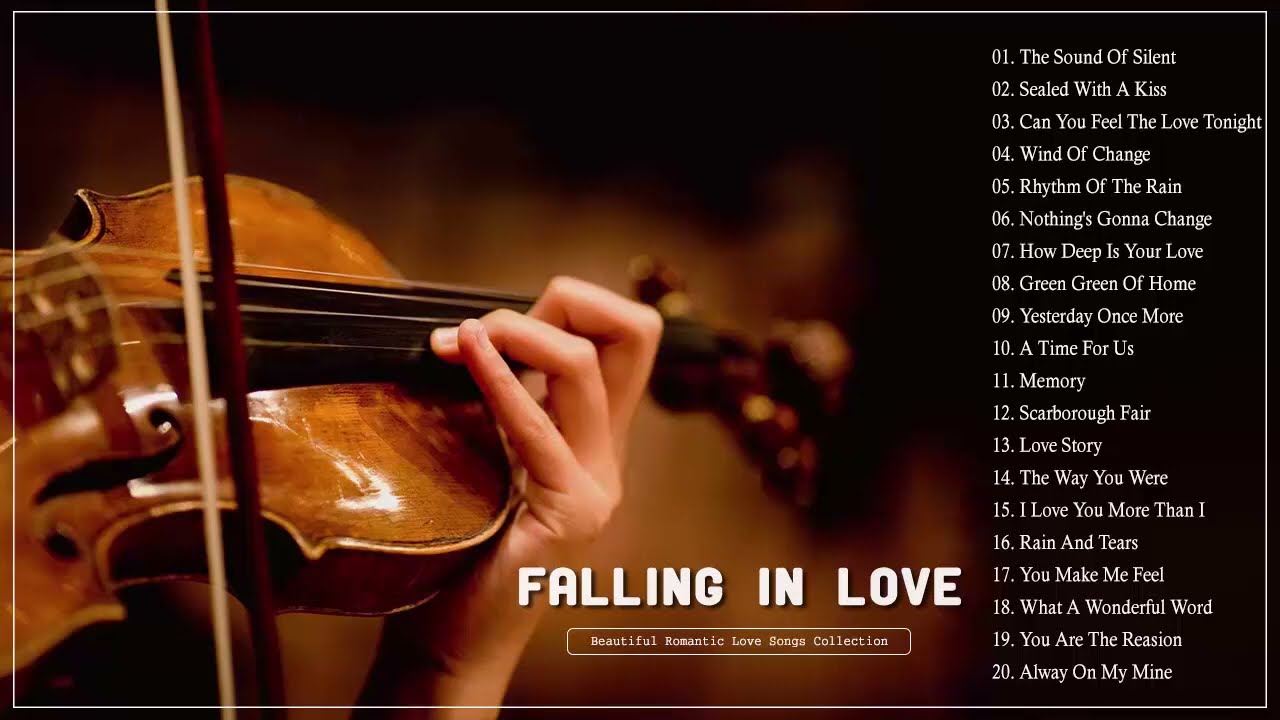 Beautiful Romantic Violin Love Songs Instrumental - Best Relaxing Instrumental Music