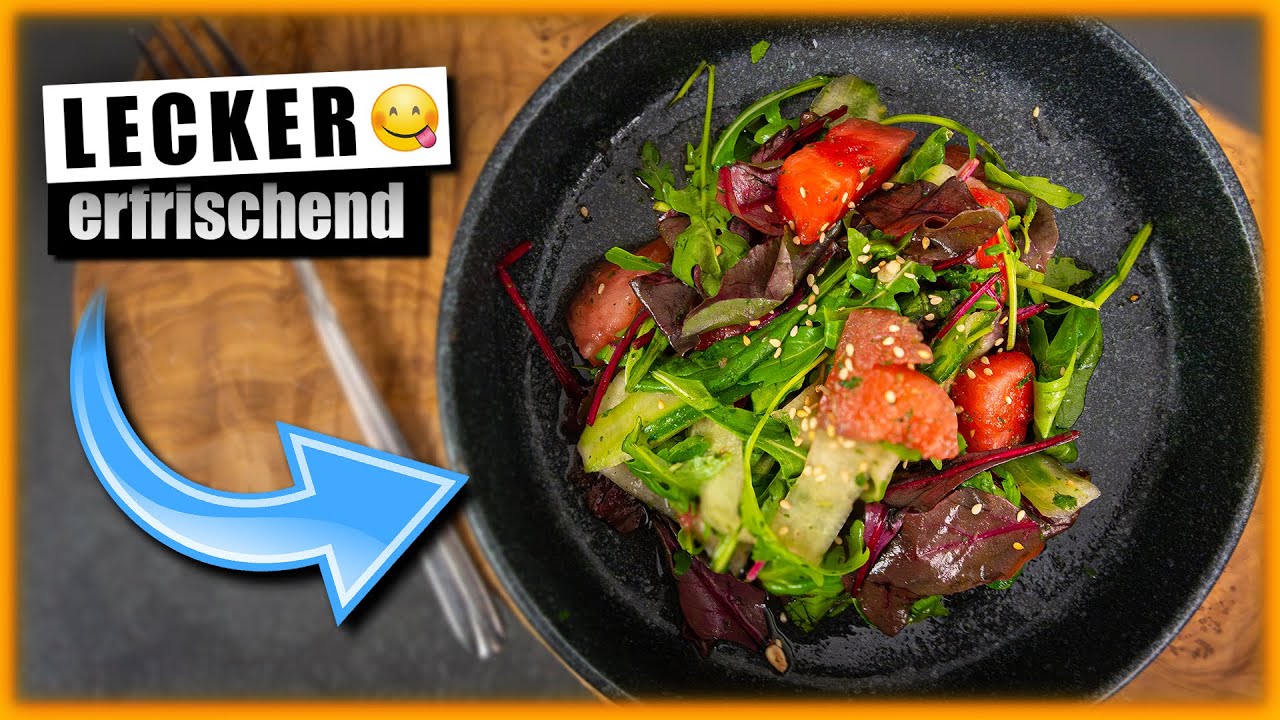 🍉Der etwas ANDERE Wassermelonen Salat!So hast du ihn noch nie gegessen! 😲