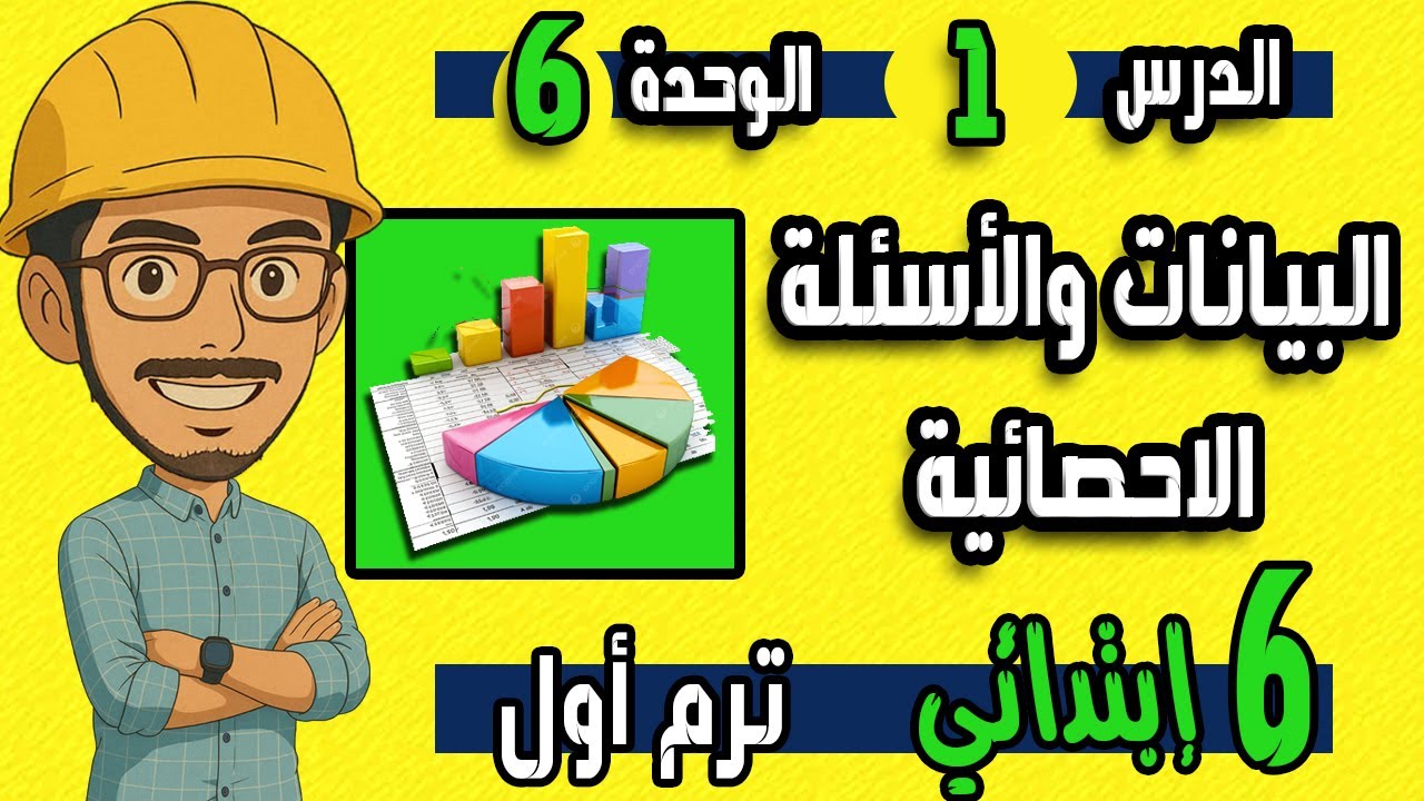 الدرس 1 الوحدة 6 |البيانات والاسئلة الاحصائية| رياضيات الصف السادس الابتدائي
