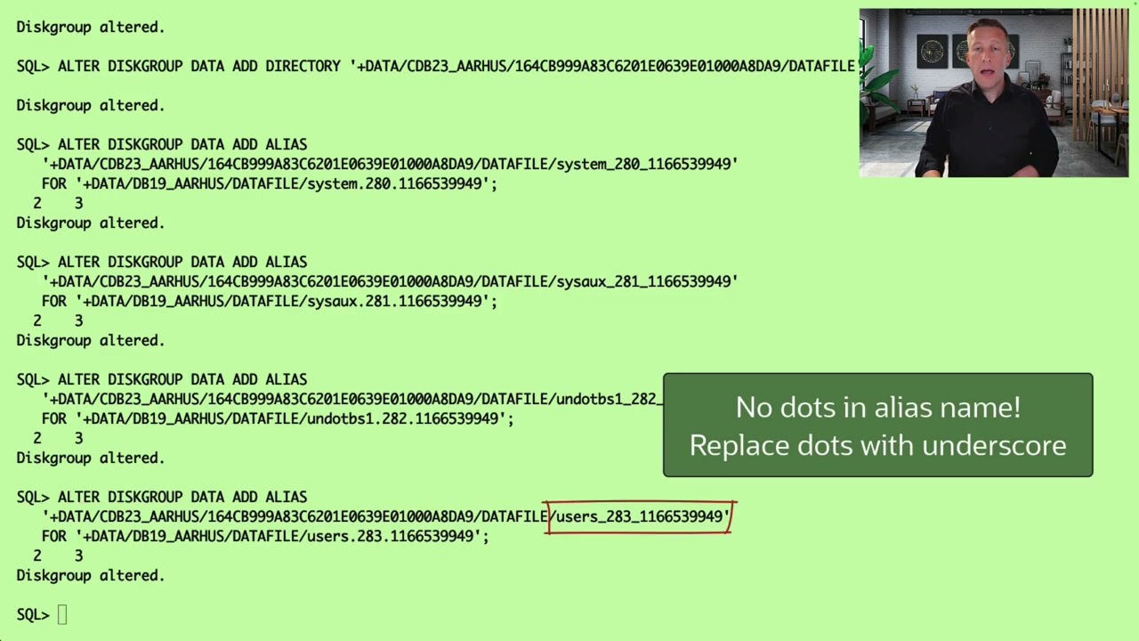 Демонстрация: многопользовательское преобразование, Data Guard и включенное восстановление
