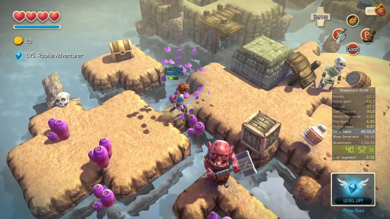 Oceanhorn: Monster of Uncharted Seas in 1:00:56(Any% Former WR By MrGentle)