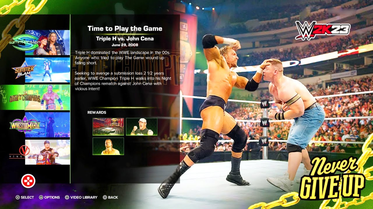 WWE 2K23 Showcase: Triple H vs. John Cena | 