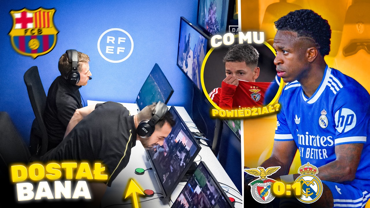 SĘDZIA ZAWIESZONY po tym co zrobił BARCELONIE… Vinicius PRZERWAŁ MECZ… Mourinho GO USPOKAJAŁ!