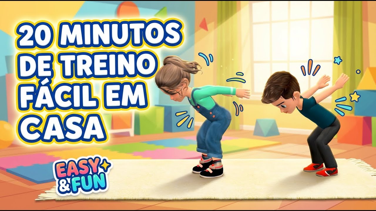 Início Divertido do Fitness para Crianças: 20 Minutos de Treino Fácil em Casa!
