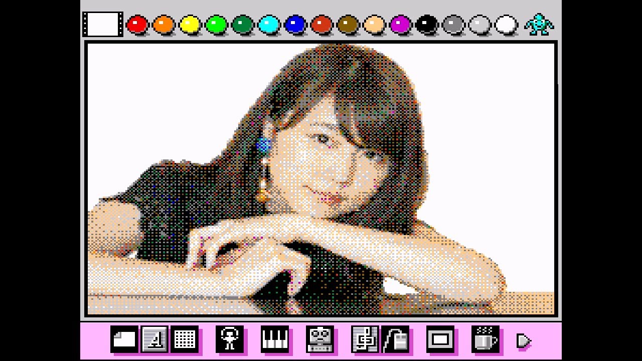 マリオペイントで有村架純を完成させるだけの動画