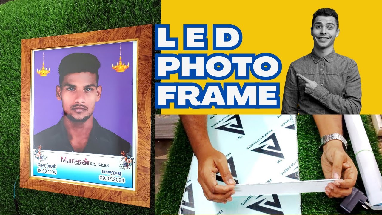How to make LED photo frame / LED ஃபோட்டோபிரேம் தமிழ் #maazranchi #ledlight #backlight #backlightled