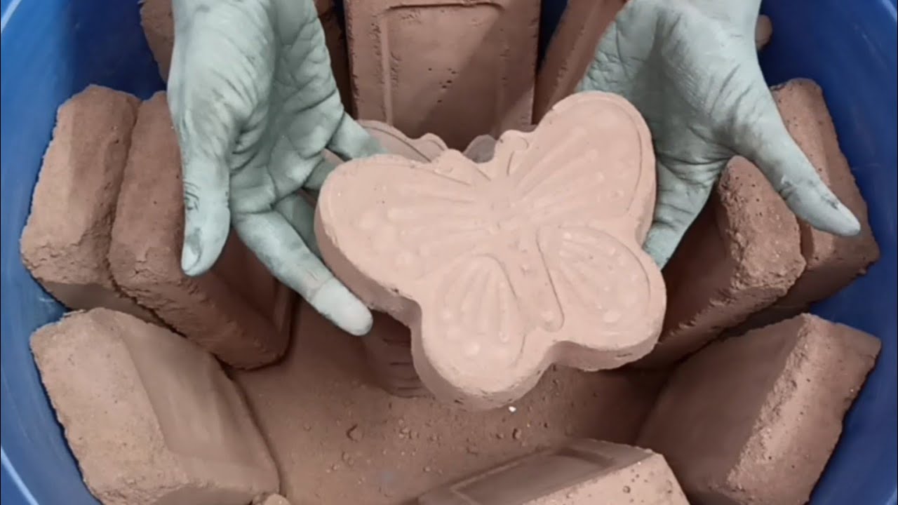 Soft Crunchy Crispy Grainy Red❤️Sand Dry Crumbling & Powder Play ASMR