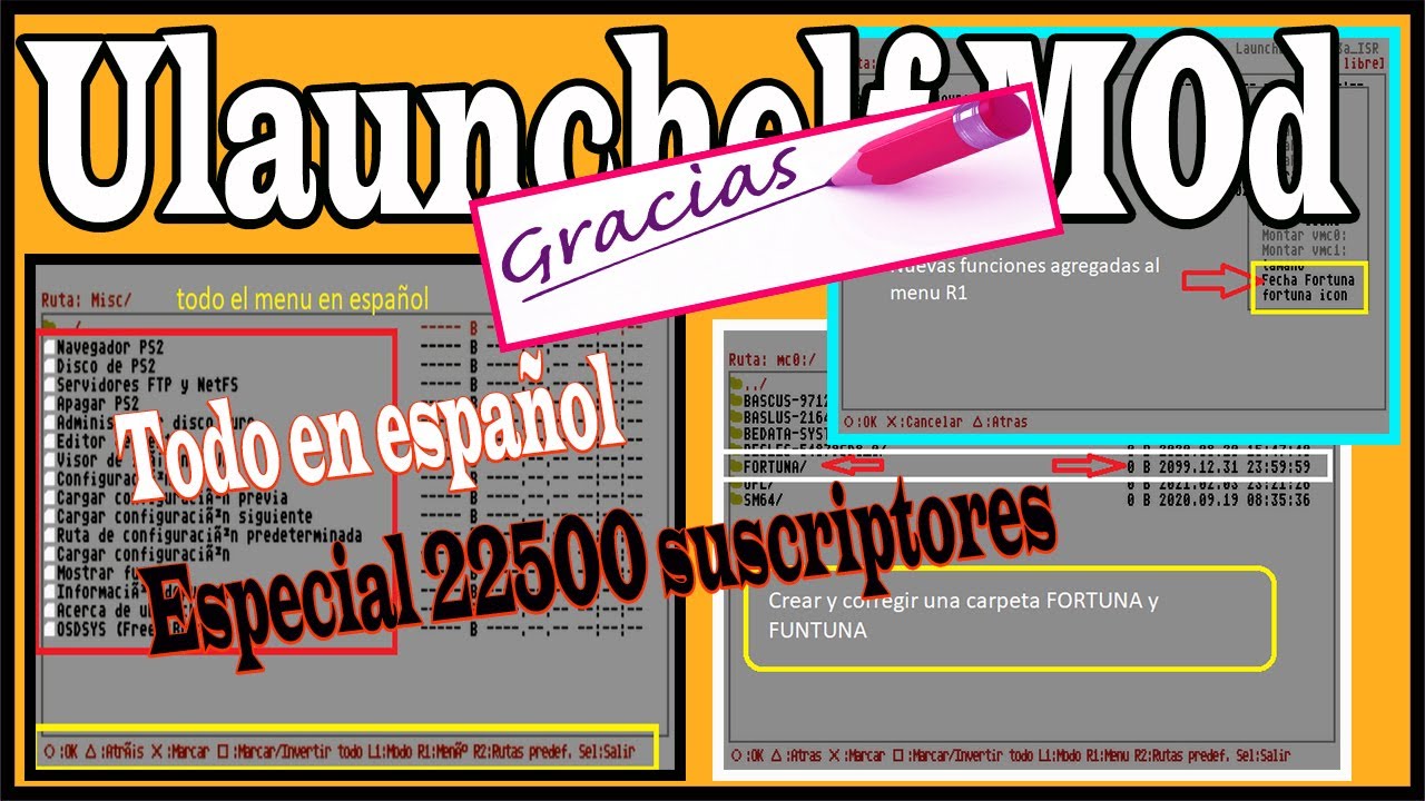 ESPECIAL |🎁 Ulaunchelf  con español integrado y NUEVAS FUNCIONES agregadas-PS2