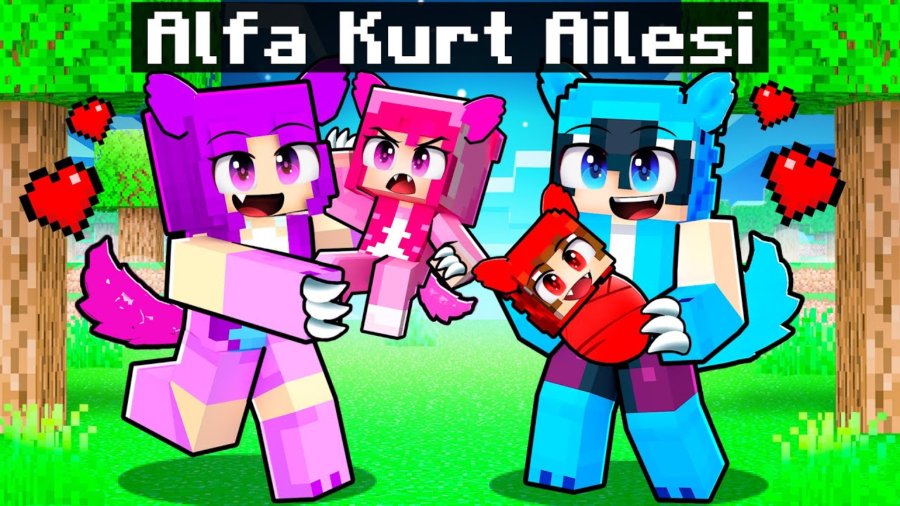 Minecraft'ta ALFA KURT Ailesi Tarafından Evlat Edinildim!