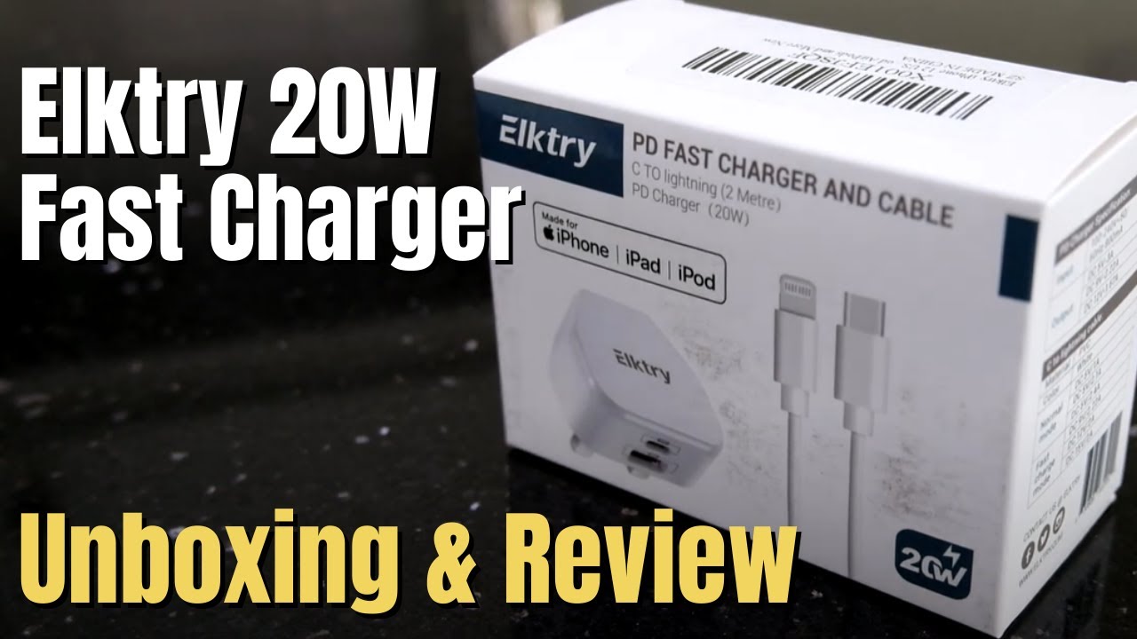 Elktry USB-C 20W Fast Charger Review - 2-Port Wall Charger with 2m Lightning Cable