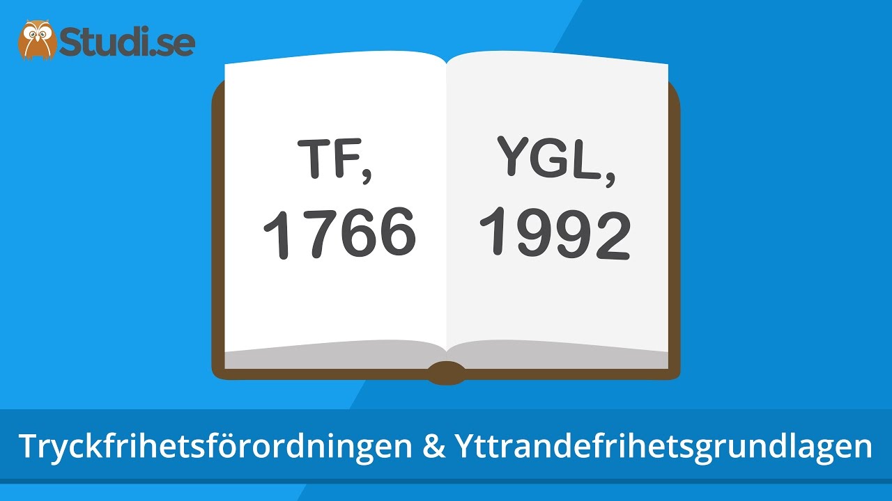 Tryckfrihetsförordningen & Yttrandefrihetsgrundlagen (Samhällskunskap) - www.binogi.se