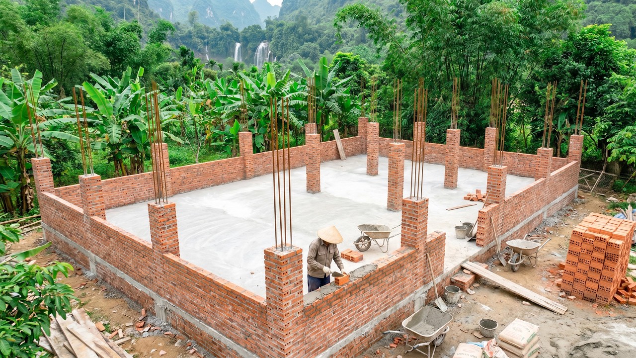 Villagers joined forces to build a massive brick house in 240 days. | by @Lyphucca