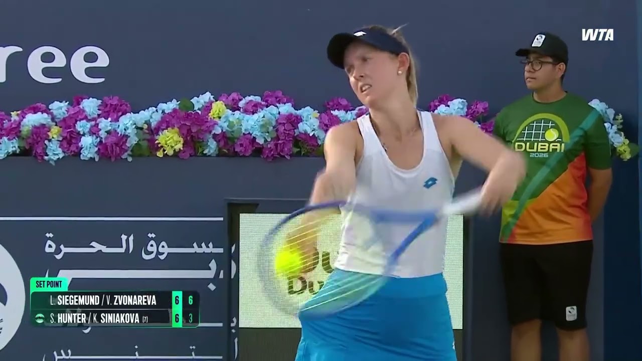 Highlights: Dubai QF - Siegemund/Zvonareva vs. Hunter/Siniakova - 2026 Dubai Duty Free Tennis
