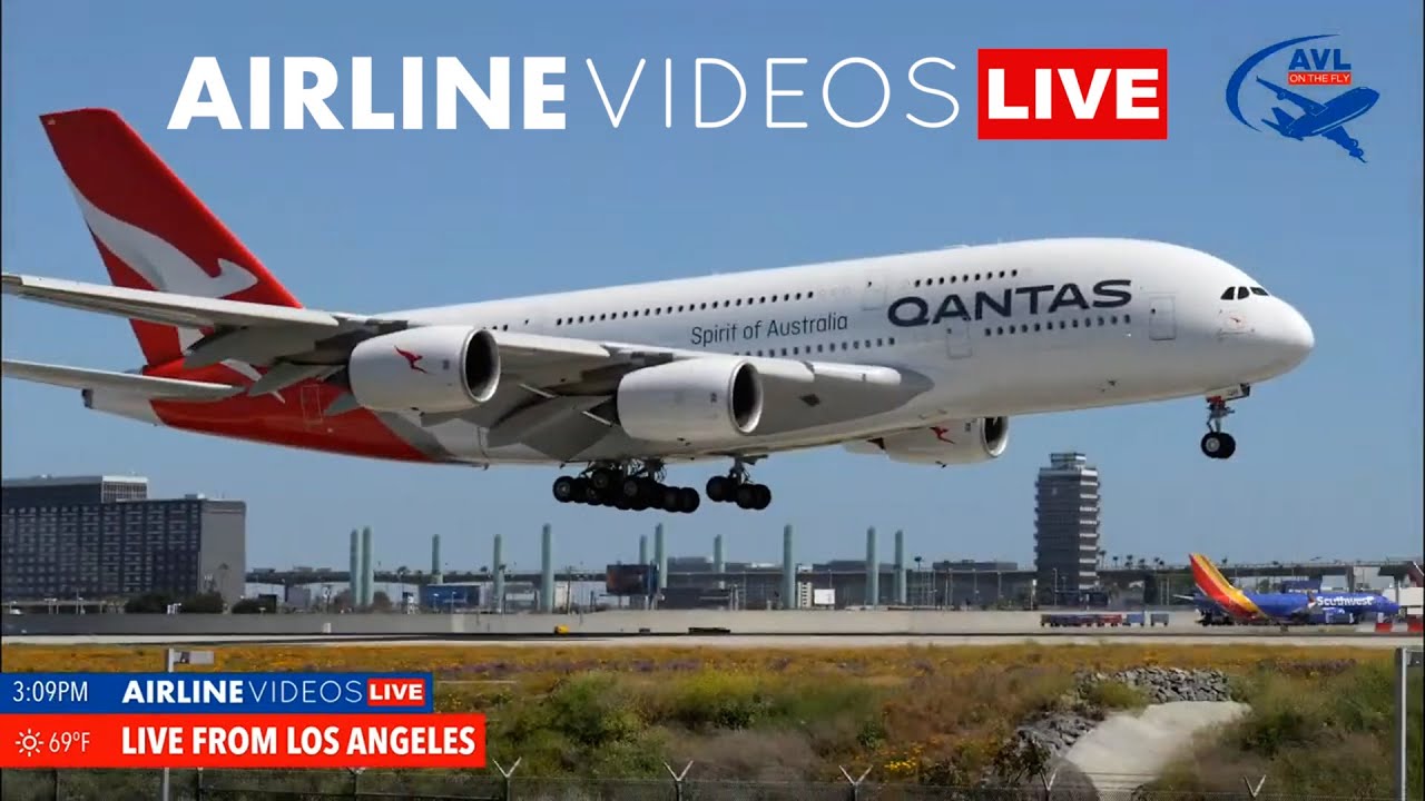 🔴LIVE: Exciting LAX Airport Action - Up-Close Shots and Thunderous Sounds!