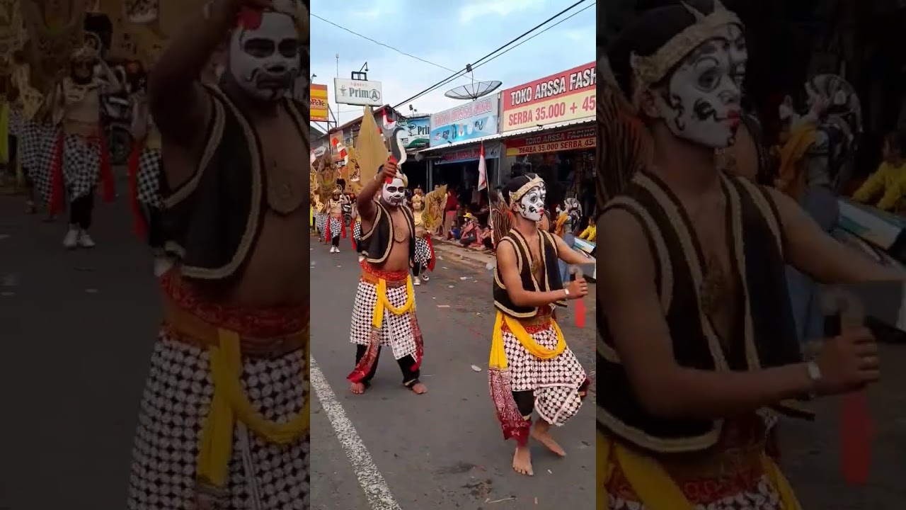 arak-arakan wayang punokawan | KARNAVAL SALAMAN 2023 #shorts #carnival
