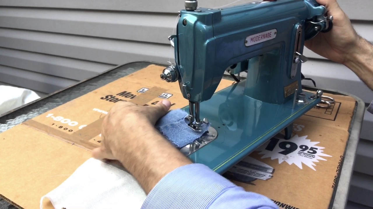 Restored Modernage all metal sewing machine made in Japan