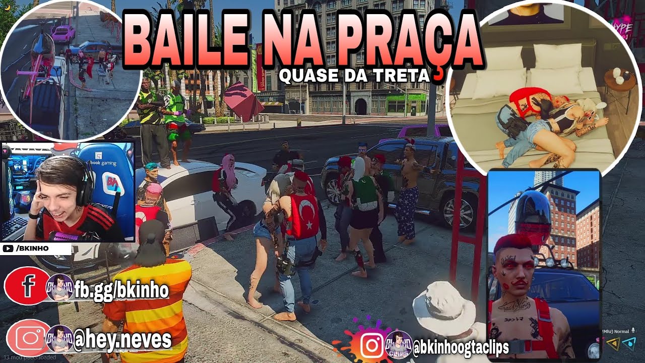Bkinho CLIPS | BAILE NA PRAÇA COM A FAMÍLIA • GTA RP CIDADE HYPE