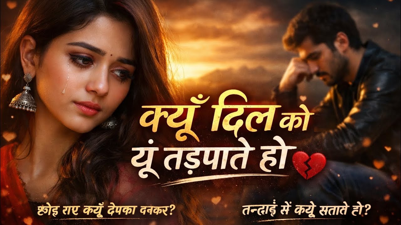 क्यूँ दिल को यूँ तड़पाते हो 💔 | Very Sad Hindi Song 2026 | Heart Touching Breakup Song |New Sad Song