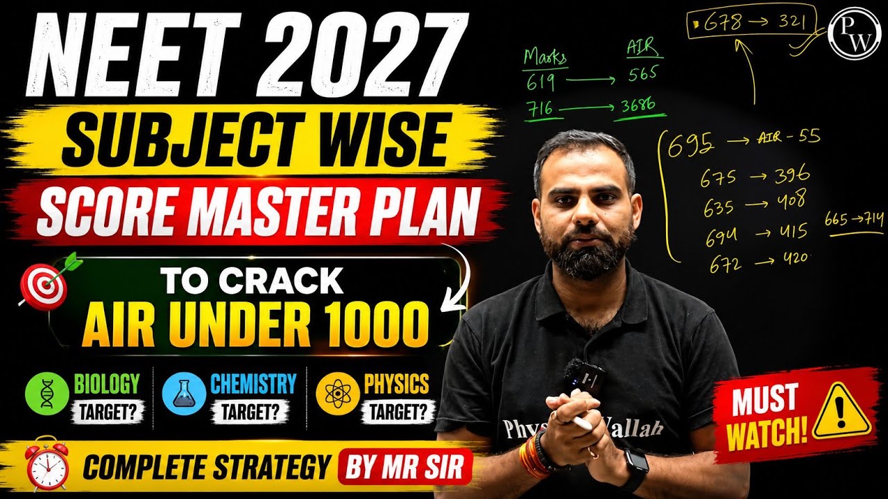 NEET 2027 Complete Study Strategy (August&ndash;May) 💯 | 650+ Guaranteed Approach | MR Sir PW