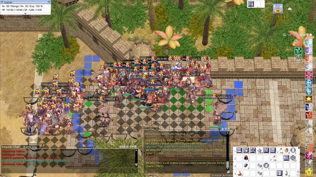 jogando na acc do amigo global lvl 20 [monk]