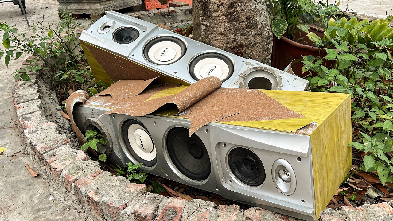 Restoration And Refreshing Severely Damaged JAMBO 3 Way Speakers // Amazing Sound System Restoration