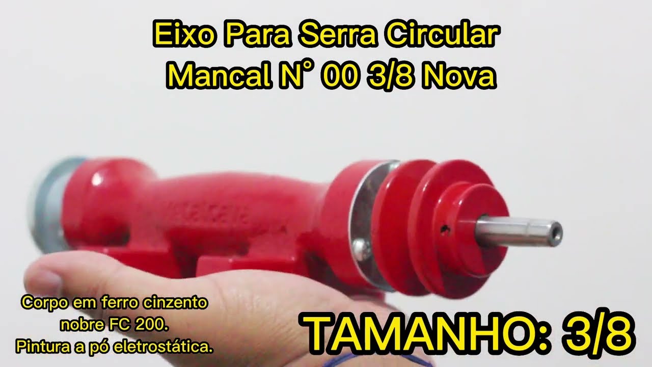 Eixo Para Serra Circular Mancal N&deg; 00 3/8 Nova
