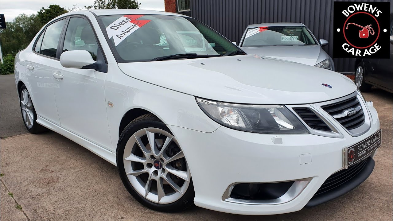 2011 (11) Saab 9-3 Aero 1.9 TTID Auto 4Dr in Atlantic White. Demo +1 Owner. 76k Miles. FSH. £7995