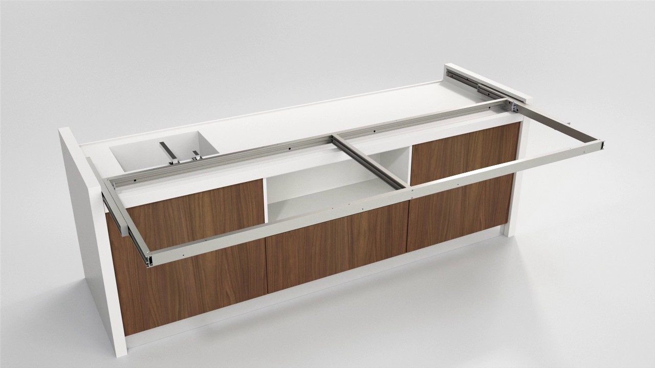 SNACK | Sliding Kitchen Island Worktop | BOX15