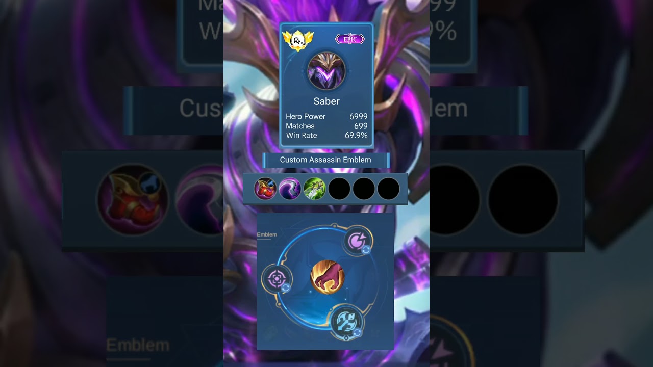 Saber best build 2023 | Saber build and emblem setup ~ Mobile legends bang bang