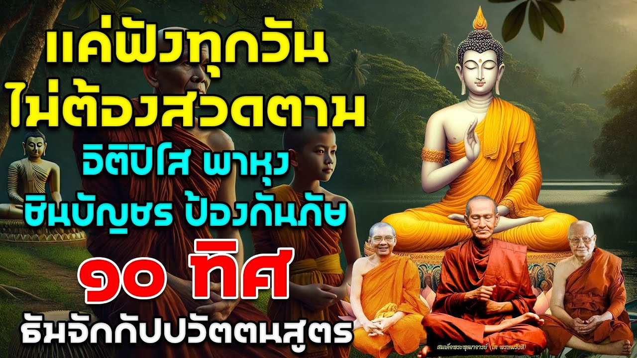 🙏🙏🙏อิติปิโส พาหุง ชินบัญชร ป้องกันภัย ๑๐ ทิศ I มหาเมตตาใหญ่ ยอดพระกัณฑ์ไตรปิฎก ธัมจักกัปปวัตตนสูตร