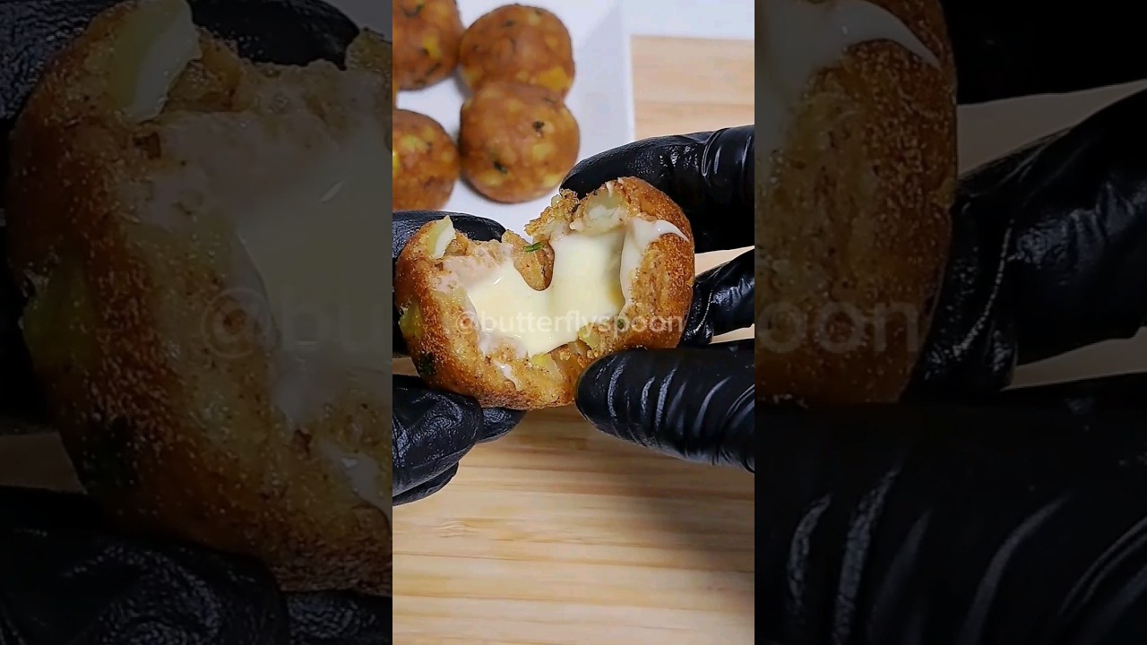 Holi Special 💚 Potato Cheese Ball 💜 #youtubeshorts #ashortaday #shorts #holi