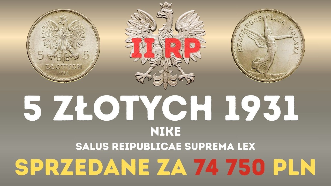 II RP. 5 Złotych 1931 NIKE. Sprzedane za 74750 PLN !!!