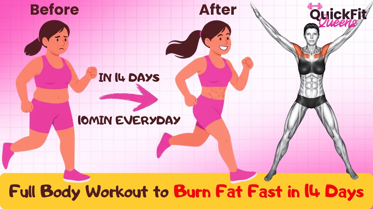 9 Simple FAT BURNER exercises to TONE Your Body  in Just 10 MINUTES