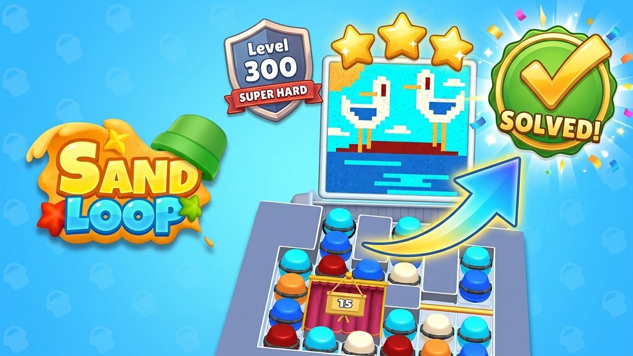 🏖️ Sand Loop Level 300 Walkthrough | Super Hard Level Solution (100% Solved!) 🧠