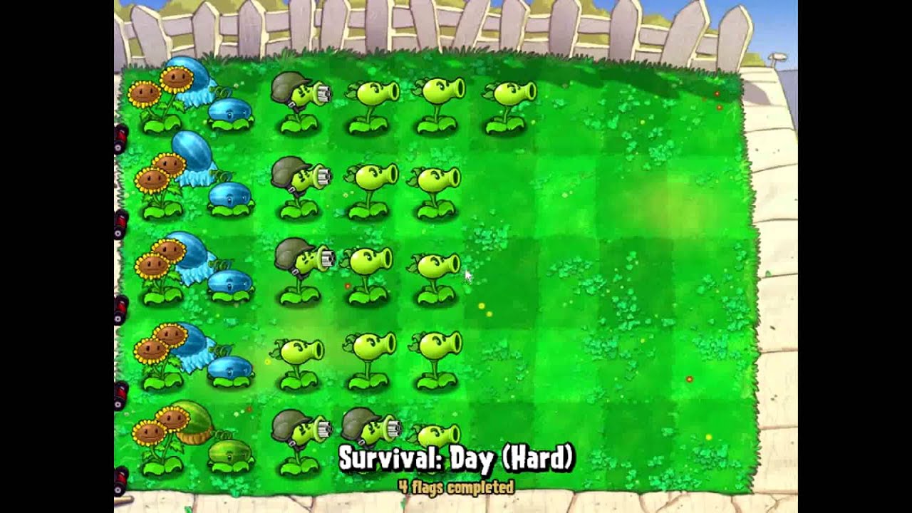Plants vs. Zombies - Survival: Day (Hard)