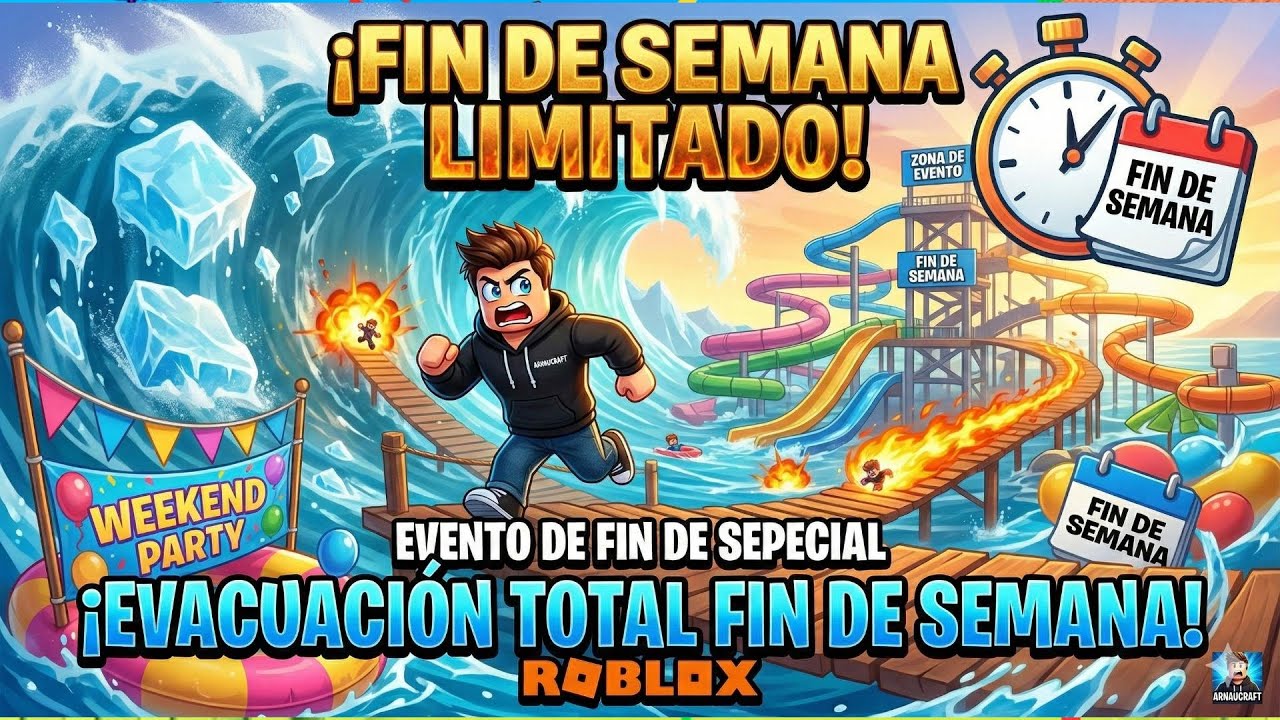 EVENTO DE FIN DE SEMANA DE ESCAPA DEL TSUNAMI  ROBLOX , Arnaucraft