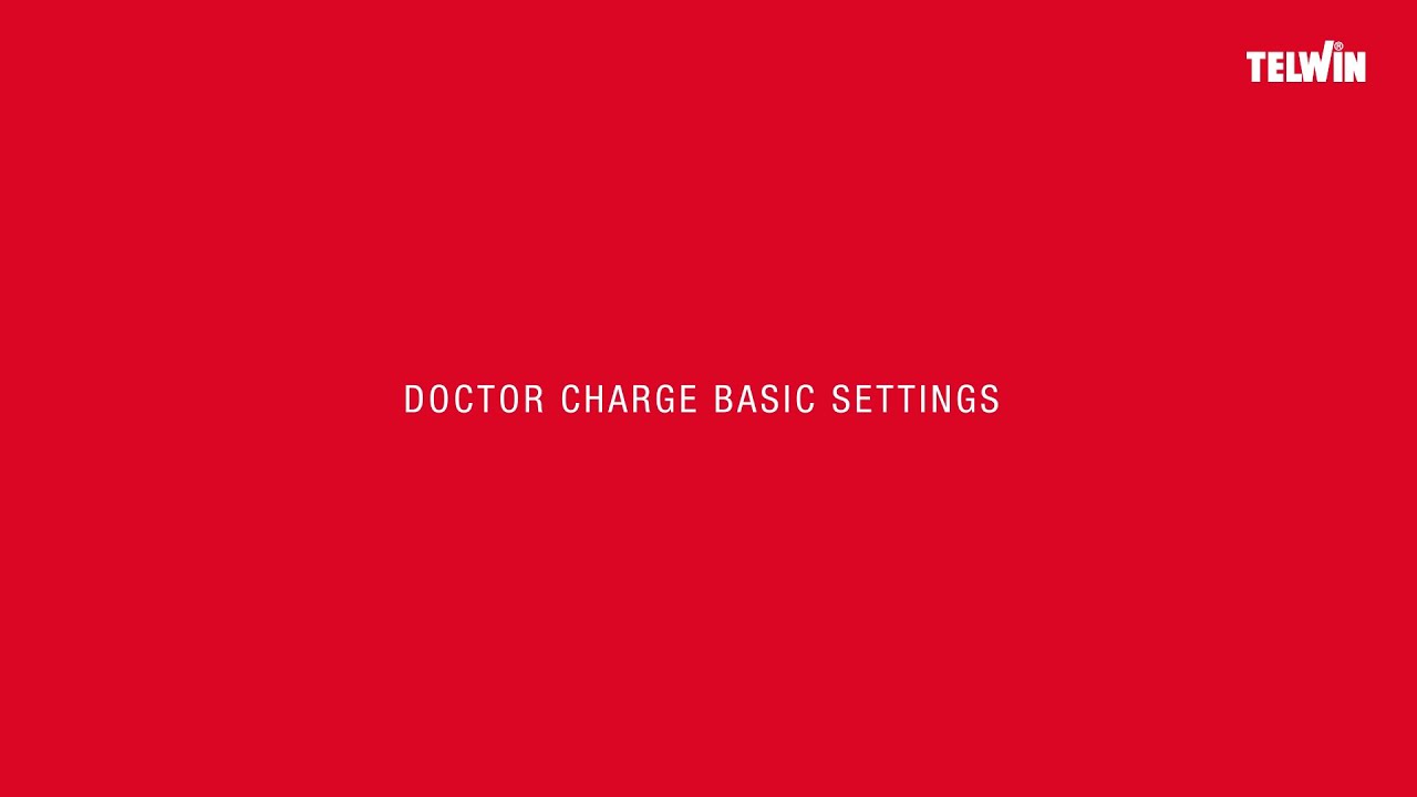 [TUTORIAL ENG] Telwin Doctor Charge: basic settings