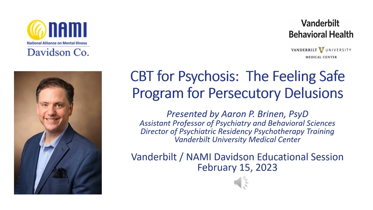 CBT for Psychosis The Feeling Safe Program for Persecutory Delusions