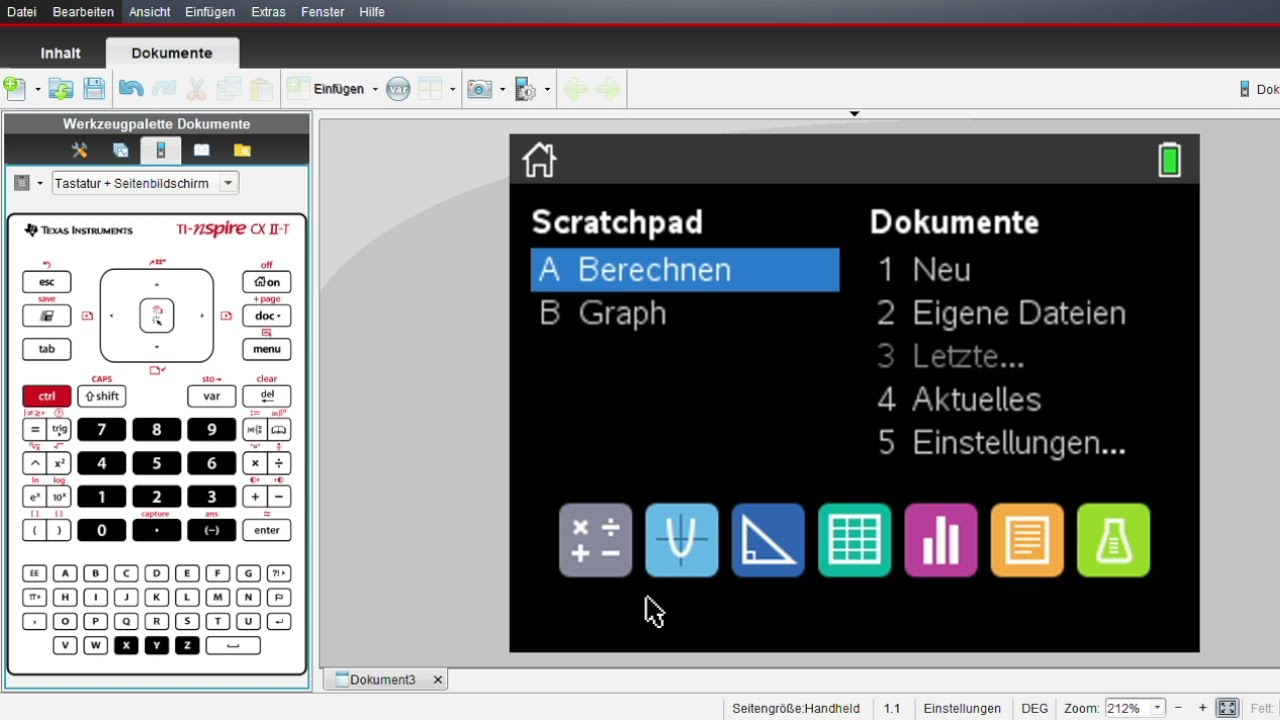 GTR TI-Nspire CX - statistische Berechnung